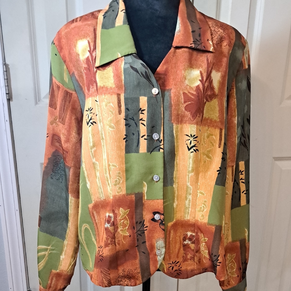 Jordan Multicolor Abstract Blouse